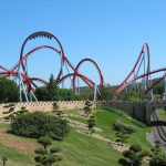 Rollercoaster dragon khan universal port aventura spain